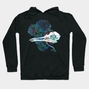 Trippy Bird Skull and Kelp Hoodie